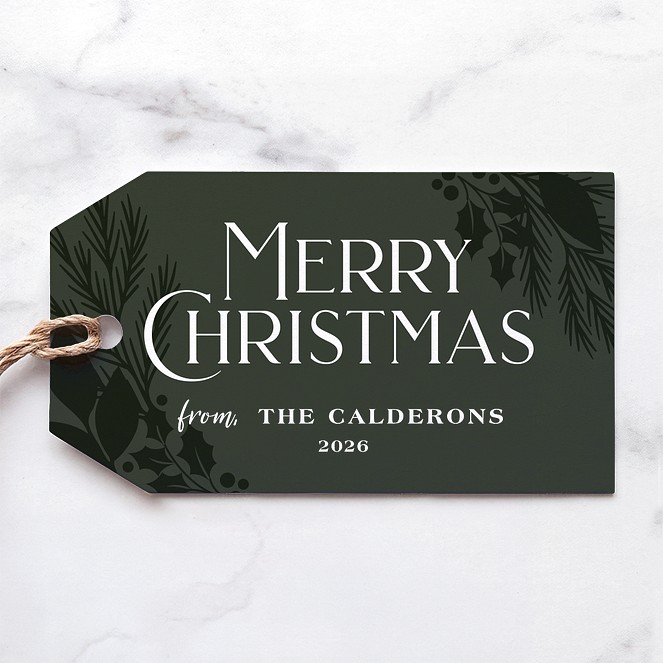 Evergreens Custom Gift Tags