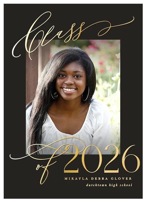 Scripted Swirls Graduation Cards