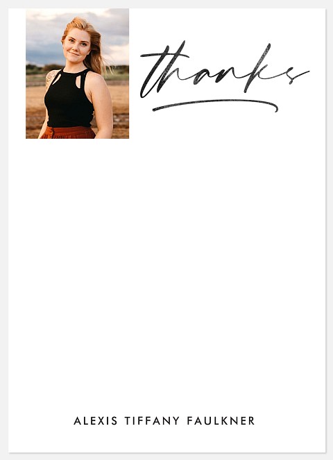 Underlined Thanks Thank You Cards 