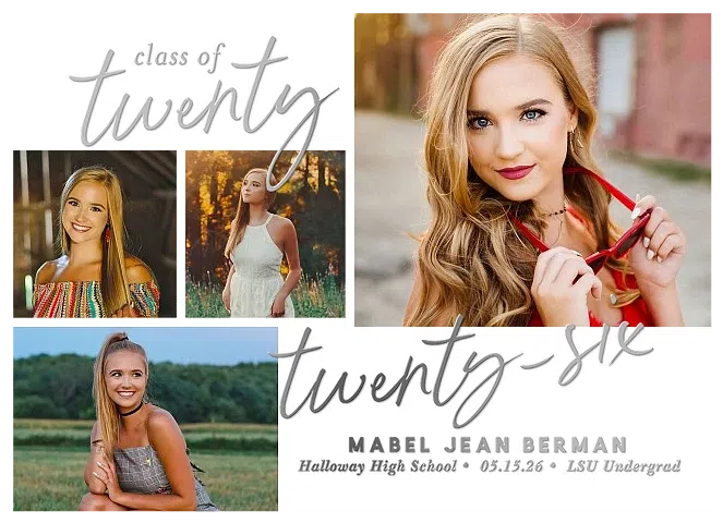 Lustrous Script Graduation Cards