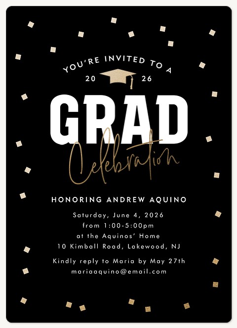 Celebratory Confetti Graduation Cards