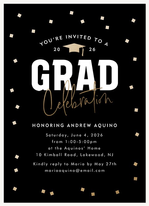 Celebratory Confetti Graduation Cards
