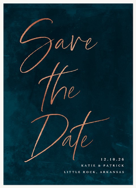 Textured Script Save the Date Cards