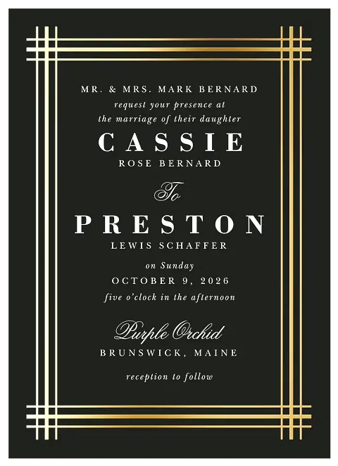 Elegant Frame Wedding Invitations