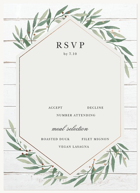 Geo Garden Wedding RSVP Cards