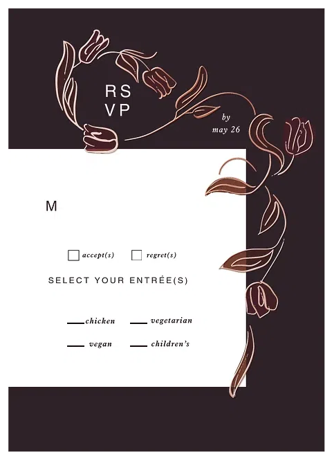 Fairytale Romance Wedding RSVP Cards