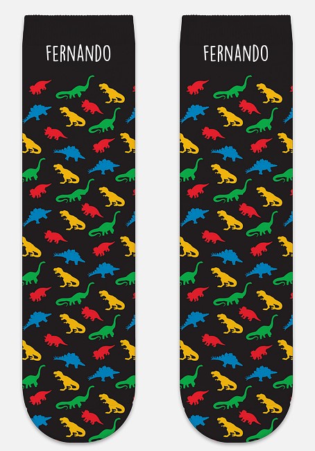 Tiny Dinosaurs Custom Socks