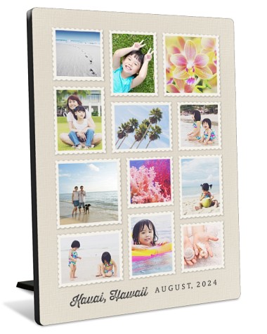 Postage Stamp Tabletop Photo Panel
