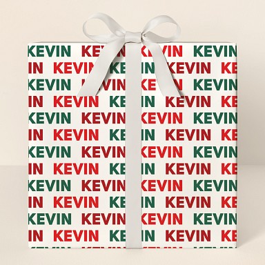 Holiday Name Wrapping Paper