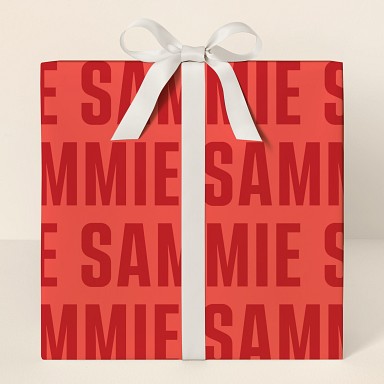 Tone-on-Tone Name Wrapping Paper
