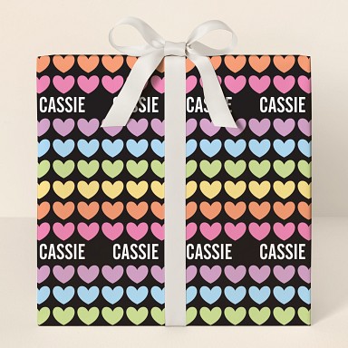 Rainbow Hearts Wrapping Paper
