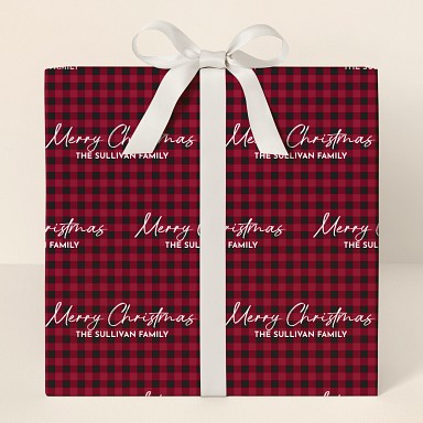 Warm Plaid Christmas Wrapping Paper