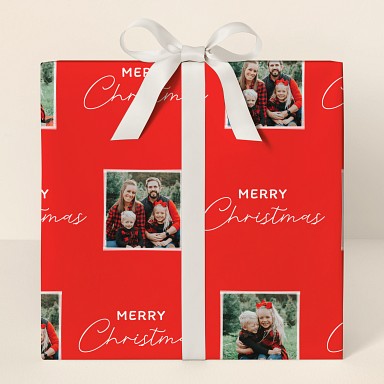 Holiday Photo Squares Wrapping Paper