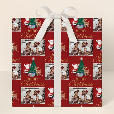 Rudolph® and Santa Merry Christmas Wrapping Paper