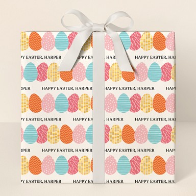 Rows of Eggs Wrapping Paper