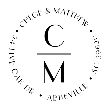 Modern Monogram | Custom Rubber Stamps