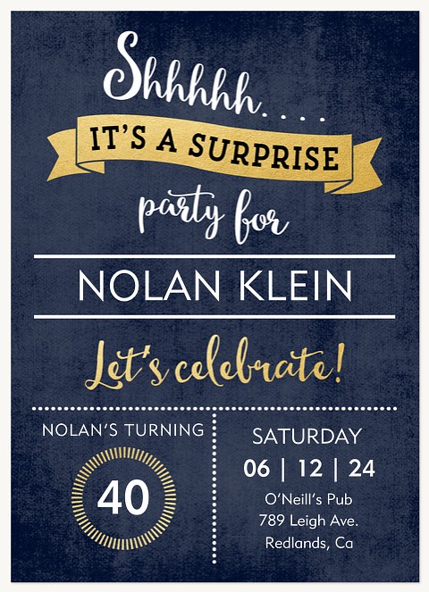 surprise 40th birthday party invitations