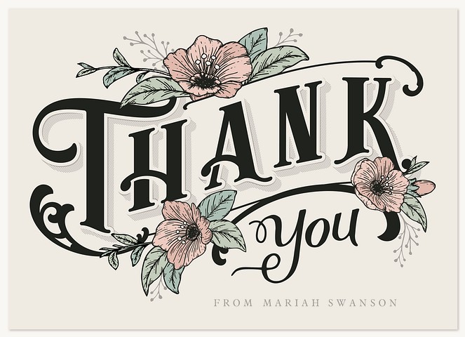 vintage thank you clipart