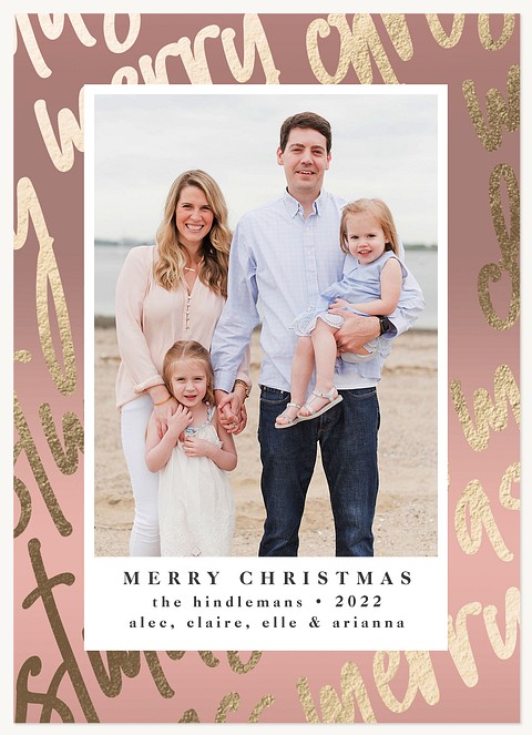  Chic Script Photo Holiday Cards