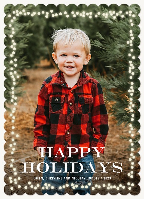 Bright & Happy Personalized Holiday Cards