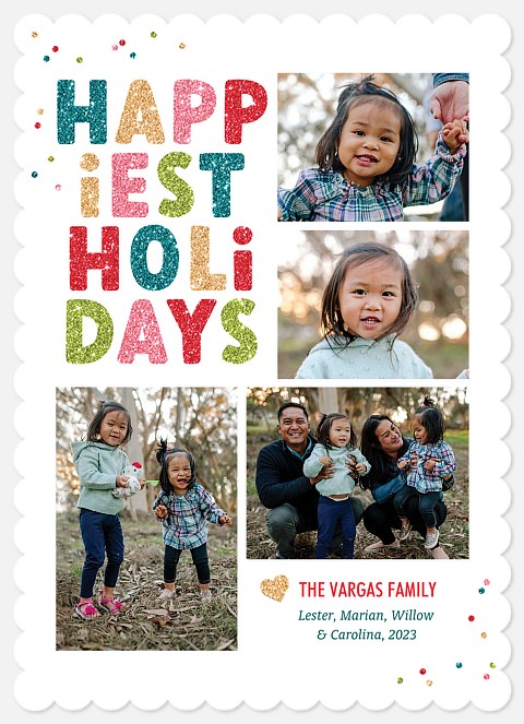 Jumbled Collage Holiday Photo Cards