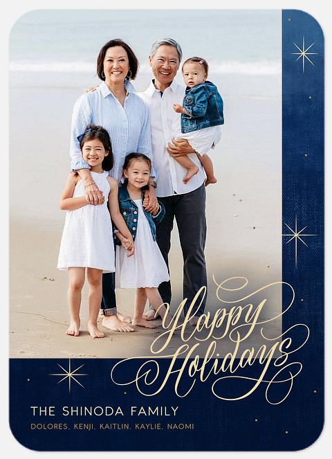 Starry Night Holiday Photo Cards