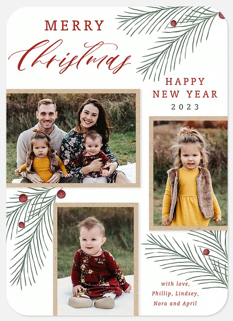 Holiday Sprigs Holiday Photo Cards