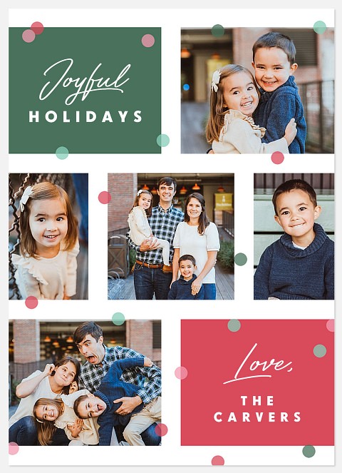 Confetti Spray Holiday Photo Cards