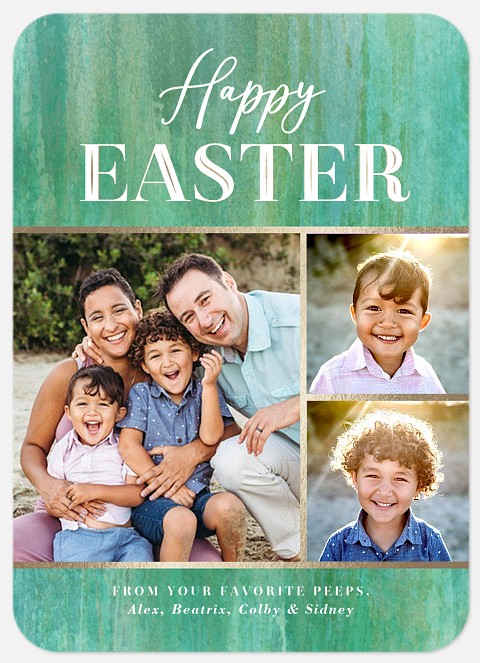 Spring Watercolor Easter Photo Cards
