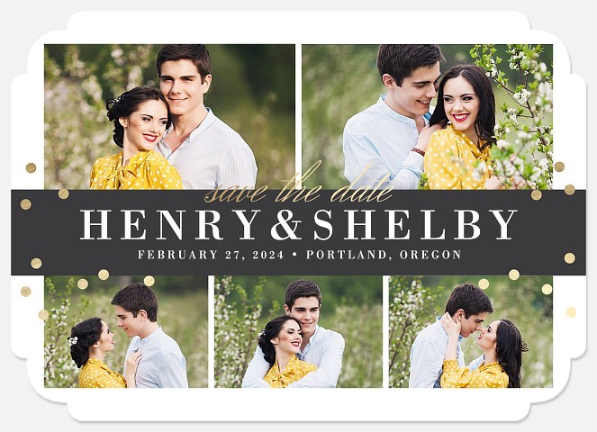 Scattered Confetti Save the Date Photo Cards