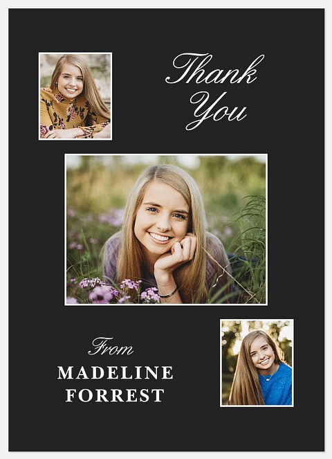 Sophisticated Grid Thank You Cards 