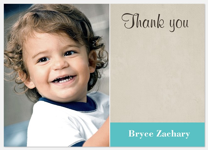 Sticker Blue Thank You Cards 