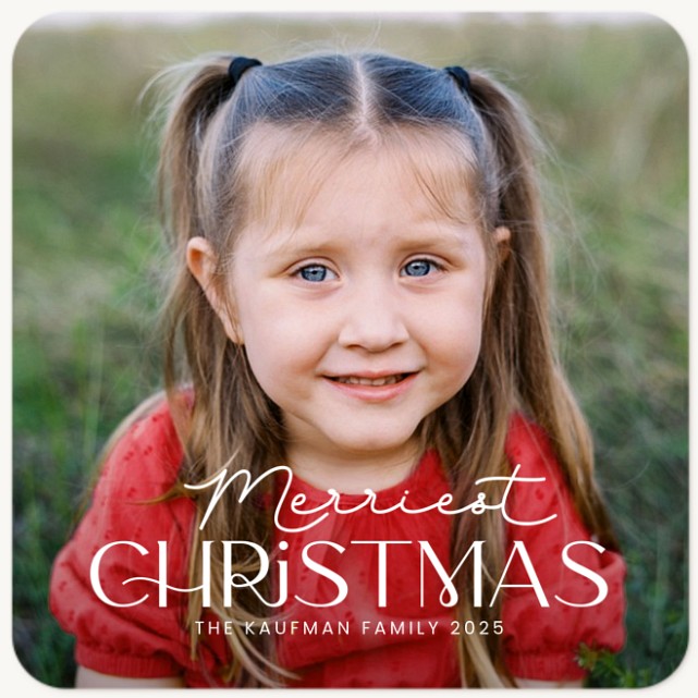 Festive Stack Personalized Holiday Cards