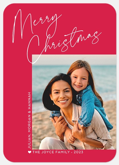 Classic Red Holiday Photo Cards