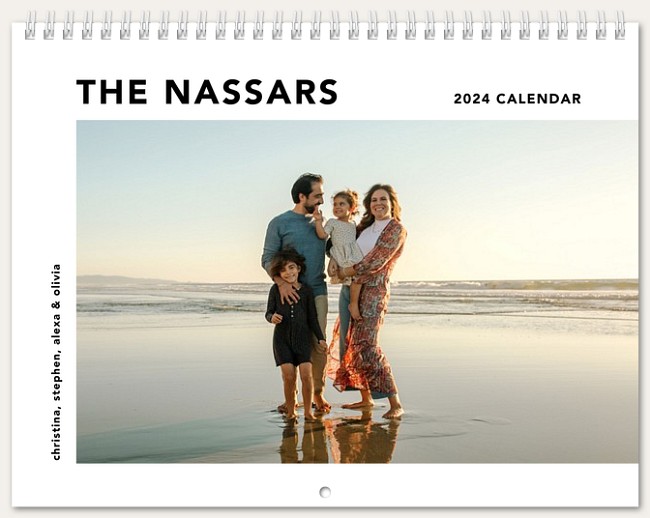 Bold Text Calendar Personalized Photo Calendars