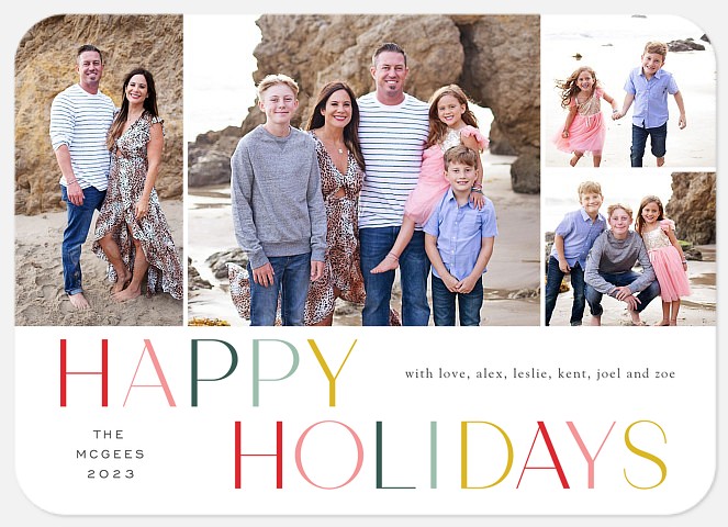 Symphony of Colors Holiday Photo Cards