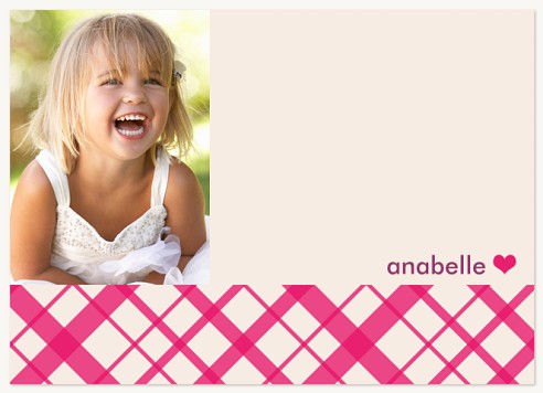 Fuschia Pattern Birthday Thank You Cards, Thank You Birthday Cards