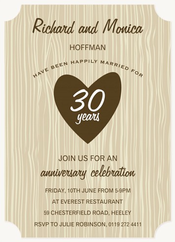 Forever Together Wedding Anniversary Invitations