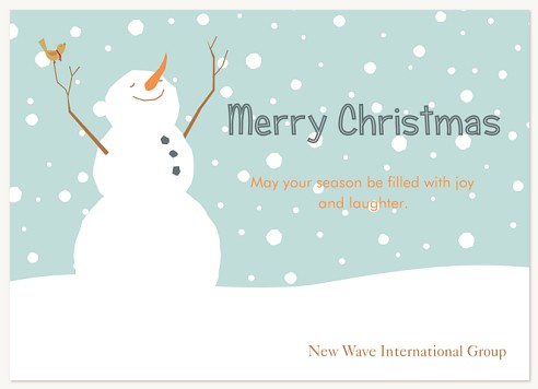 Snow Fall Christmas Cards for Business