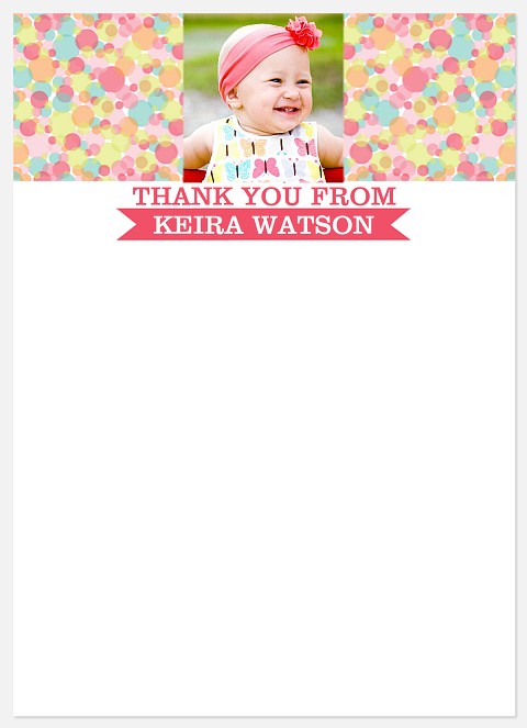 Candy Cool Pink Birthday Thank You Cards