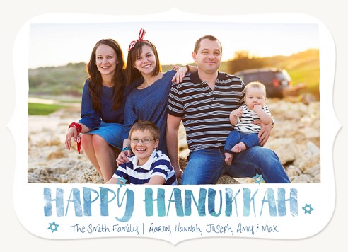 Brushed Hanukkah Hanukkah Cards