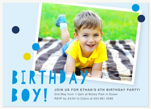 Polaroid Memory Kids Birthday Invitations