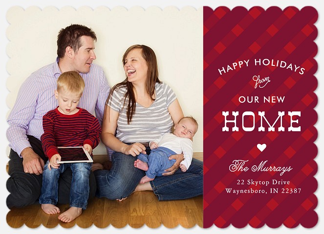 Charming Plaid Holiday Photo Cards