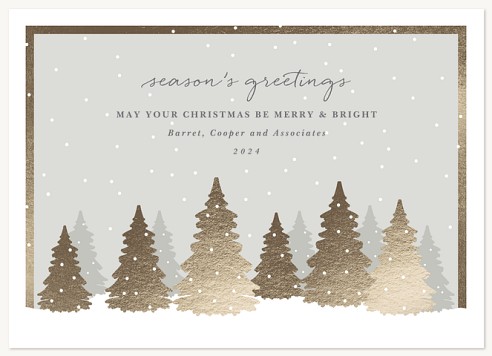 Shimmering Forest Christmas Cards for Business