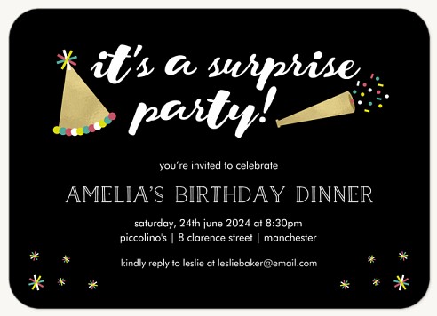 Secret Celebration Adult Birthday Party Invitations