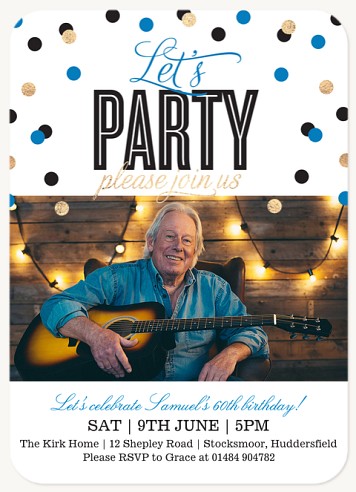 Sprinkled Confetti Adult Birthday Party Invitations