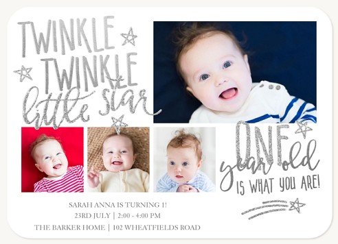 Twinkle Twinkle Kids Birthday Invitations