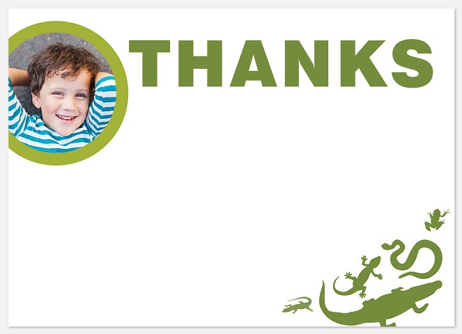 Reptile Adventure Thank You Cards 