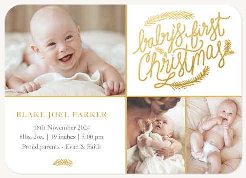 Sparkling First Christmas Cards