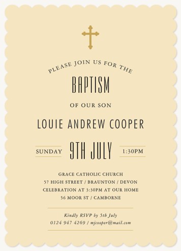 Blessed Baby Christening Invitations | Christening Invites